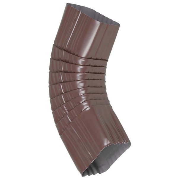Gourmetgalley 4526519 3 x 4 in. B Elbow Downspout - Brown Aluminum, 10PK GO2516392 - main